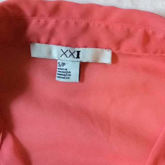 XXI Small/Petite pink button down blouse - Picture 2 of 5